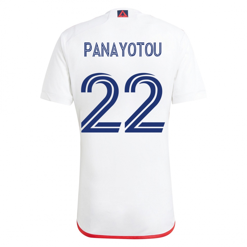 Heren Jack Panayotou #22 Wit Rood Uitshirt Uittenue 2023/24 T-Shirt België