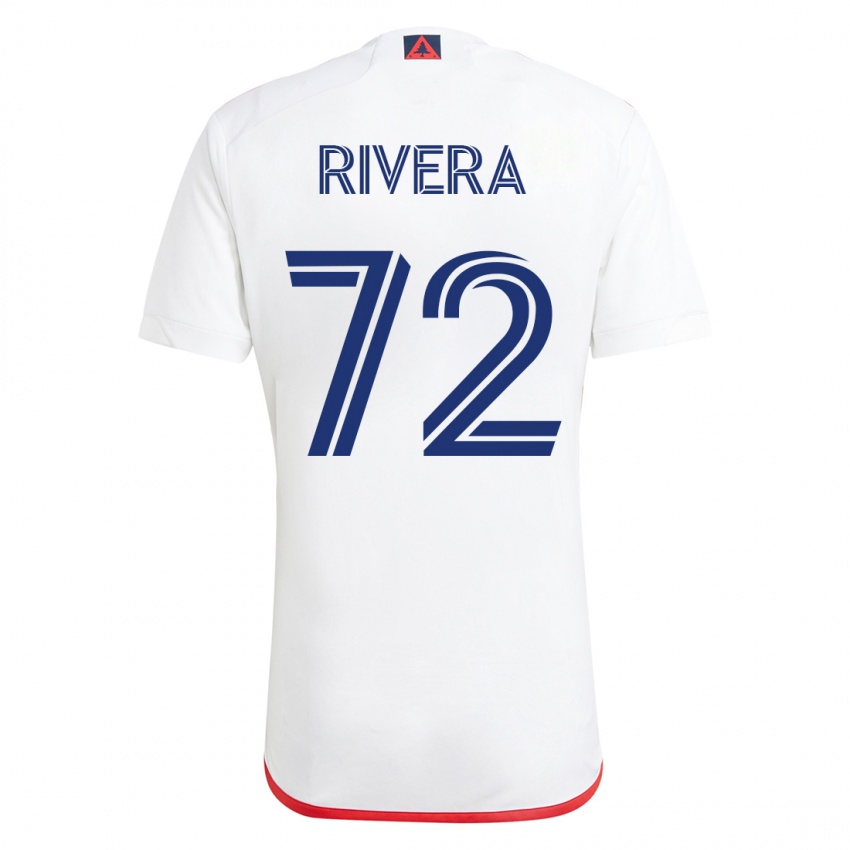 Heren Damián Rivera #72 Wit Rood Uitshirt Uittenue 2023/24 T-Shirt België