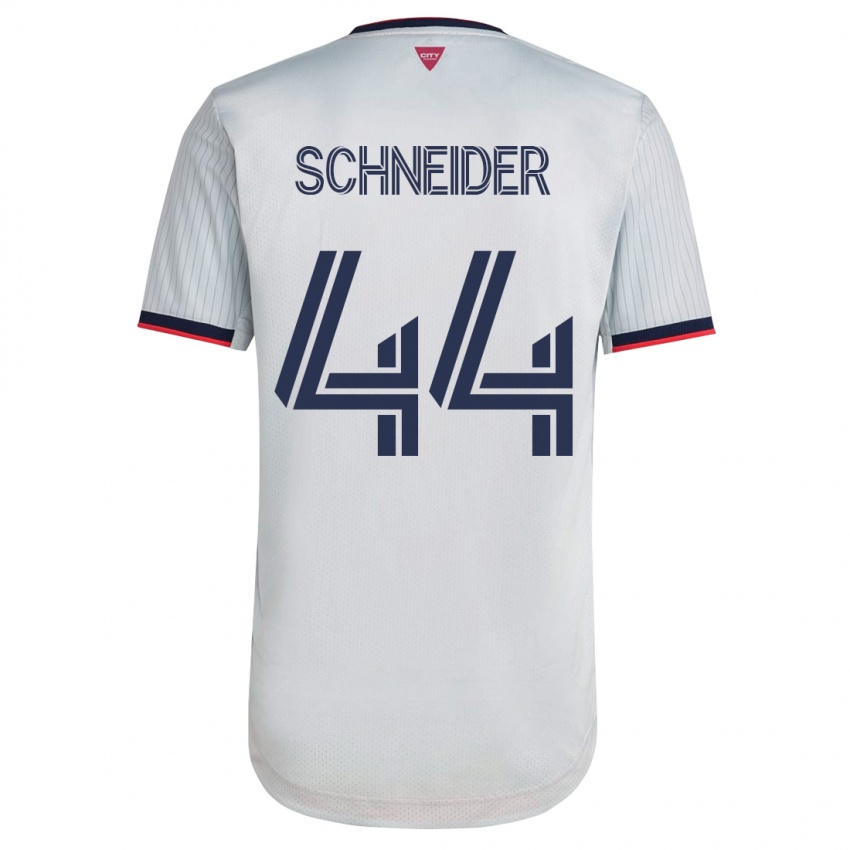Herren Max Schneider #44 Weiß Auswärtstrikot Trikot 2023/24 T-Shirt Belgien