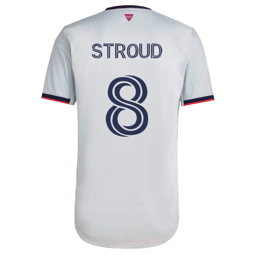 Herren Jared Stroud #8 Weiß Auswärtstrikot Trikot 2023/24 T-Shirt Belgien