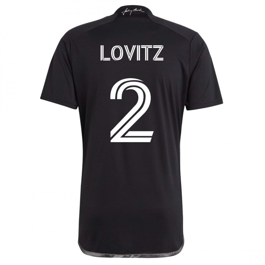 Herren Daniel Lovitz #2 Schwarz Auswärtstrikot Trikot 2023/24 T-Shirt Belgien