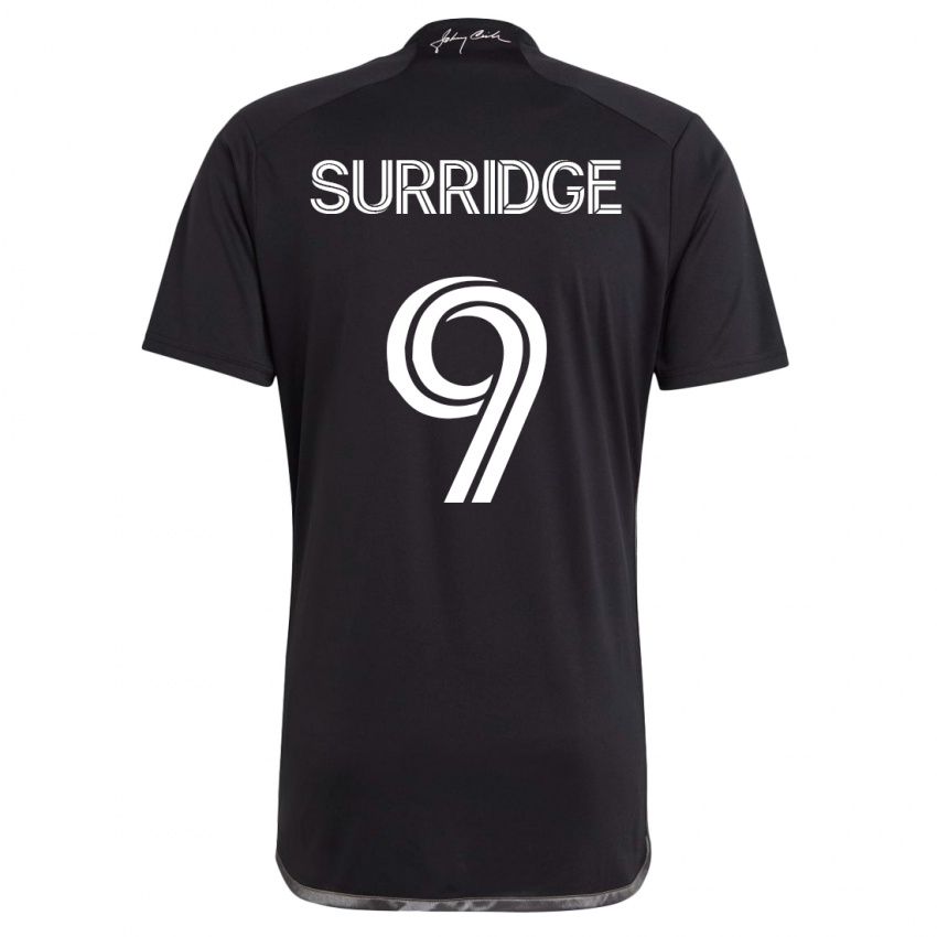 Herren Sam Surridge #9 Schwarz Auswärtstrikot Trikot 2023/24 T-Shirt Belgien
