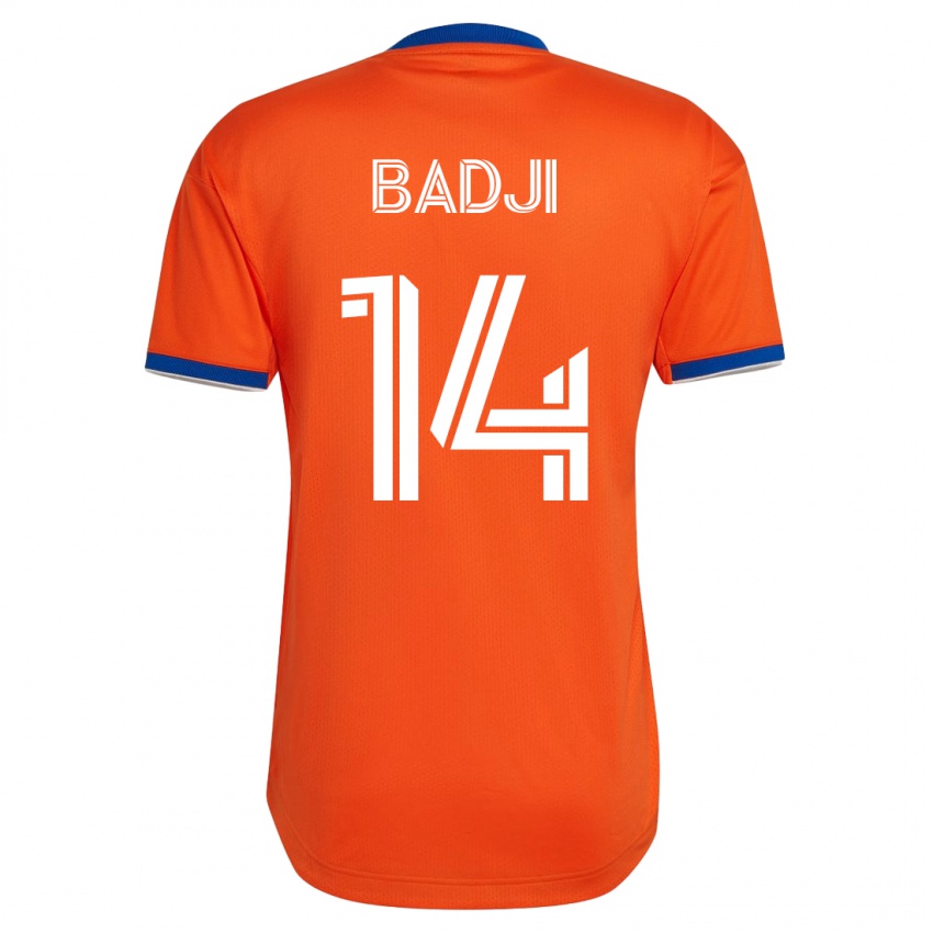Herren Dominique Badji #14 Weiß Auswärtstrikot Trikot 2023/24 T-Shirt Belgien