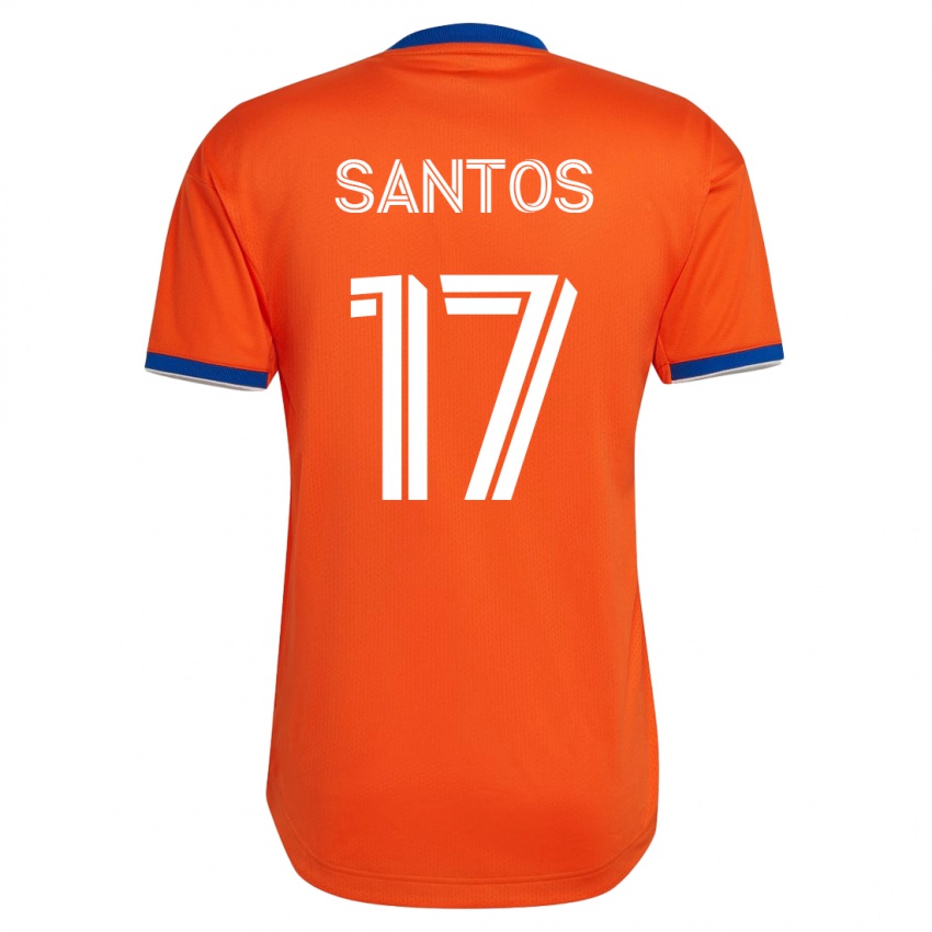 Herren Sergio Santos #17 Weiß Auswärtstrikot Trikot 2023/24 T-Shirt Belgien