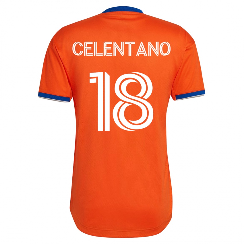 Herren Roman Celentano #18 Weiß Auswärtstrikot Trikot 2023/24 T-Shirt Belgien