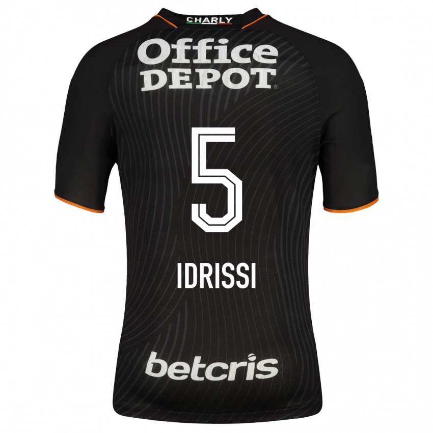 Herren Oussama Idrissi #5 Schwarz Auswärtstrikot Trikot 2023/24 T-Shirt Belgien