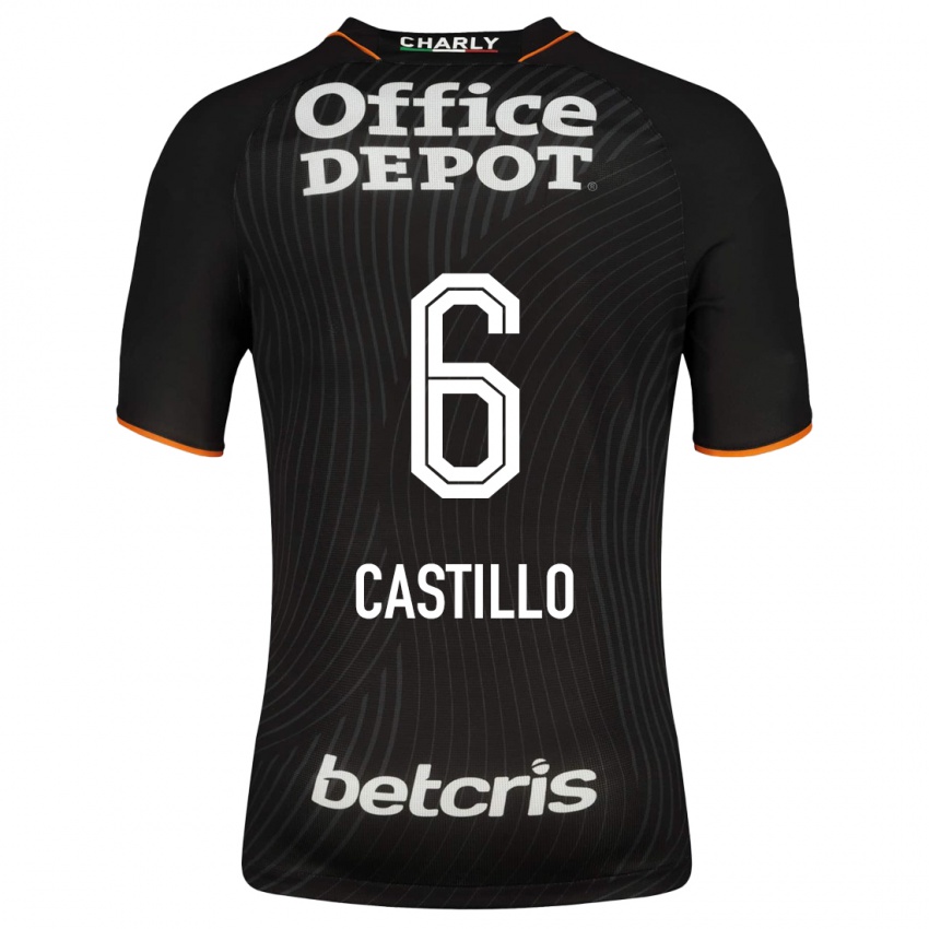 Herren Byron Castillo #6 Schwarz Auswärtstrikot Trikot 2023/24 T-Shirt Belgien