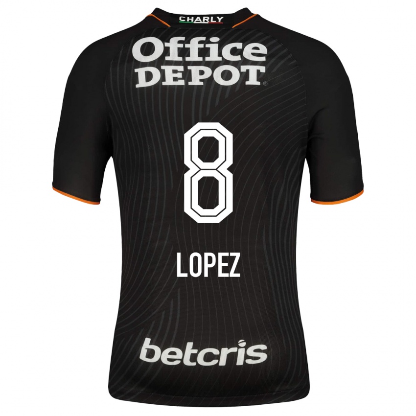 Herren Javier Eduardo López #8 Schwarz Auswärtstrikot Trikot 2023/24 T-Shirt Belgien
