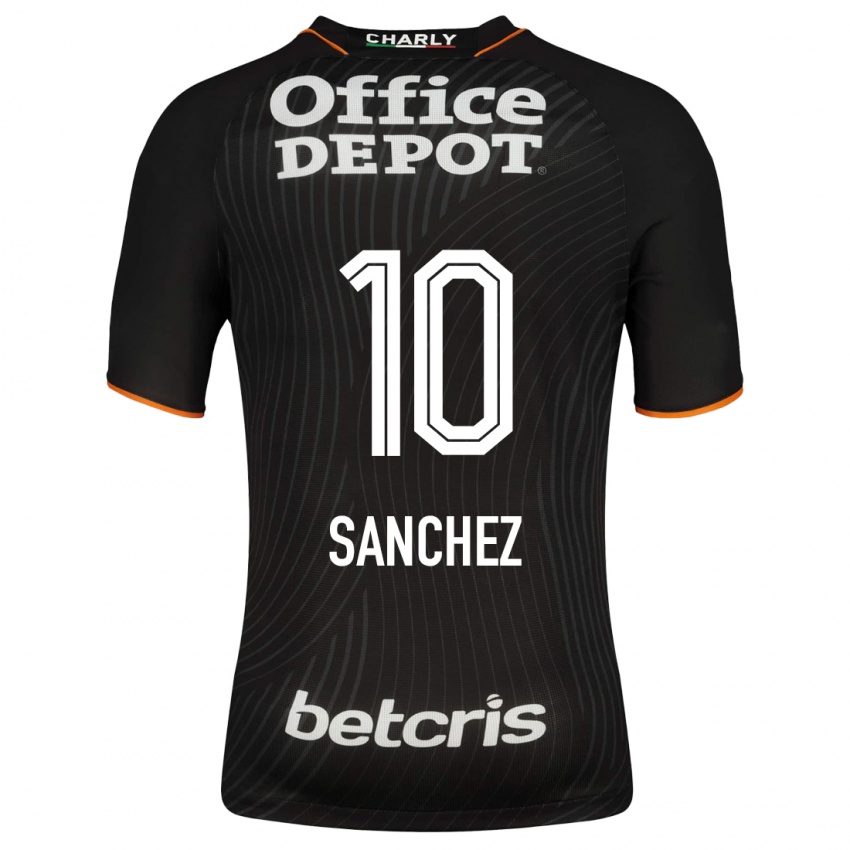 Herren Érick Sánchez #10 Schwarz Auswärtstrikot Trikot 2023/24 T-Shirt Belgien