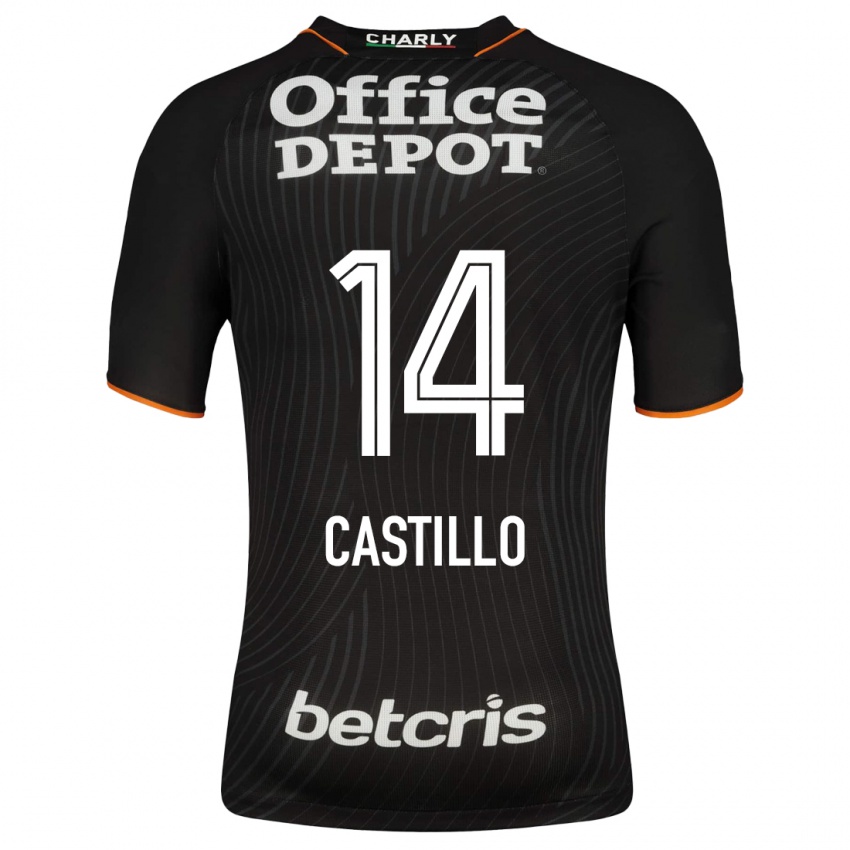 Herren José Castillo #14 Schwarz Auswärtstrikot Trikot 2023/24 T-Shirt Belgien