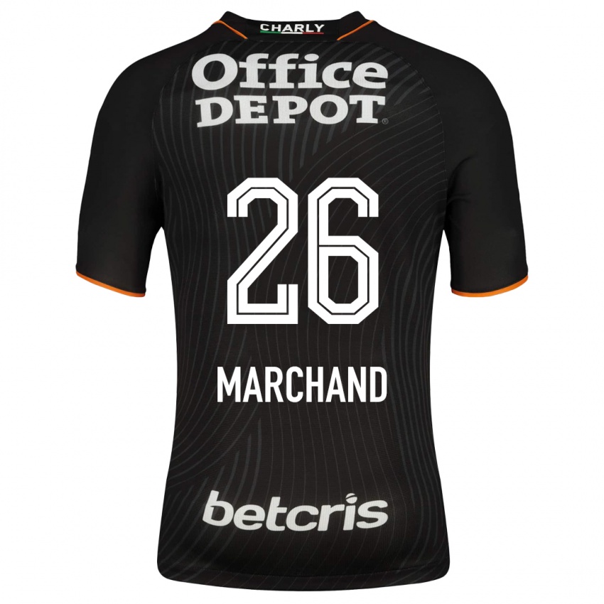 Herren Jahaziel Marchand #26 Schwarz Auswärtstrikot Trikot 2023/24 T-Shirt Belgien