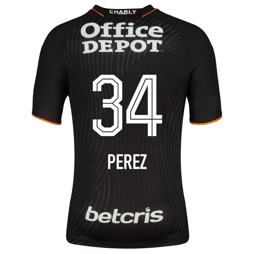 Herren Julio Pérez #34 Schwarz Auswärtstrikot Trikot 2023/24 T-Shirt Belgien