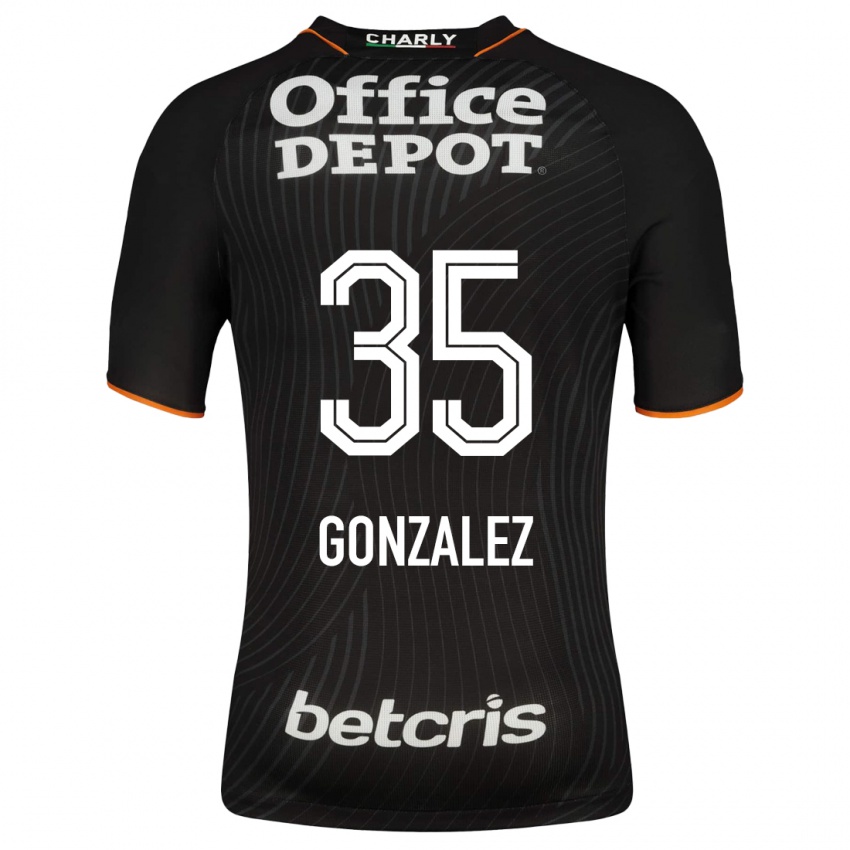 Herren Bryan González #35 Schwarz Auswärtstrikot Trikot 2023/24 T-Shirt Belgien