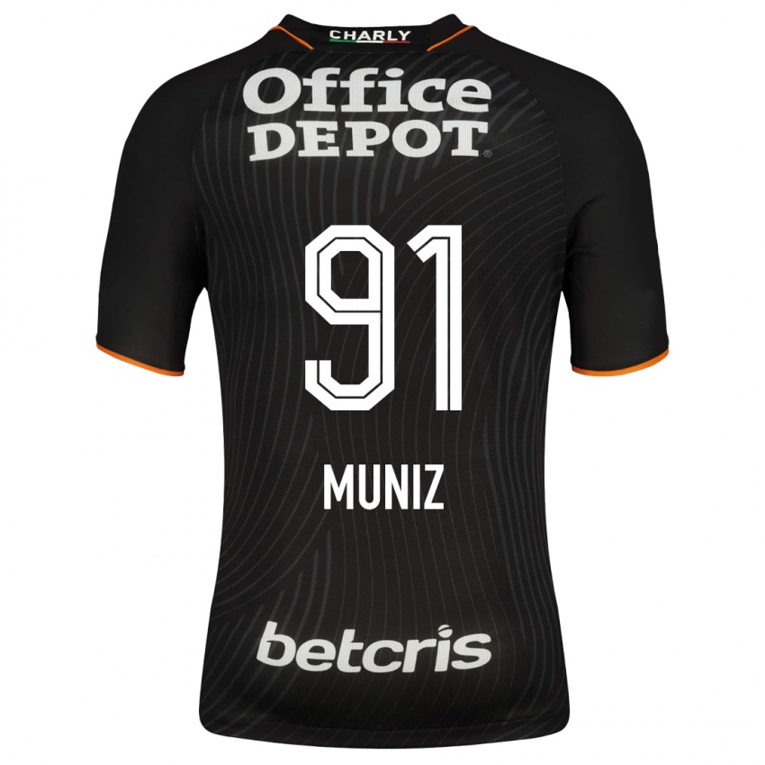 Herren Brandon Muñiz #91 Schwarz Auswärtstrikot Trikot 2023/24 T-Shirt Belgien
