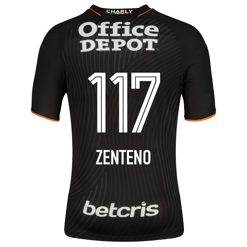 Herren Gustavo Zenteno #117 Schwarz Auswärtstrikot Trikot 2023/24 T-Shirt Belgien