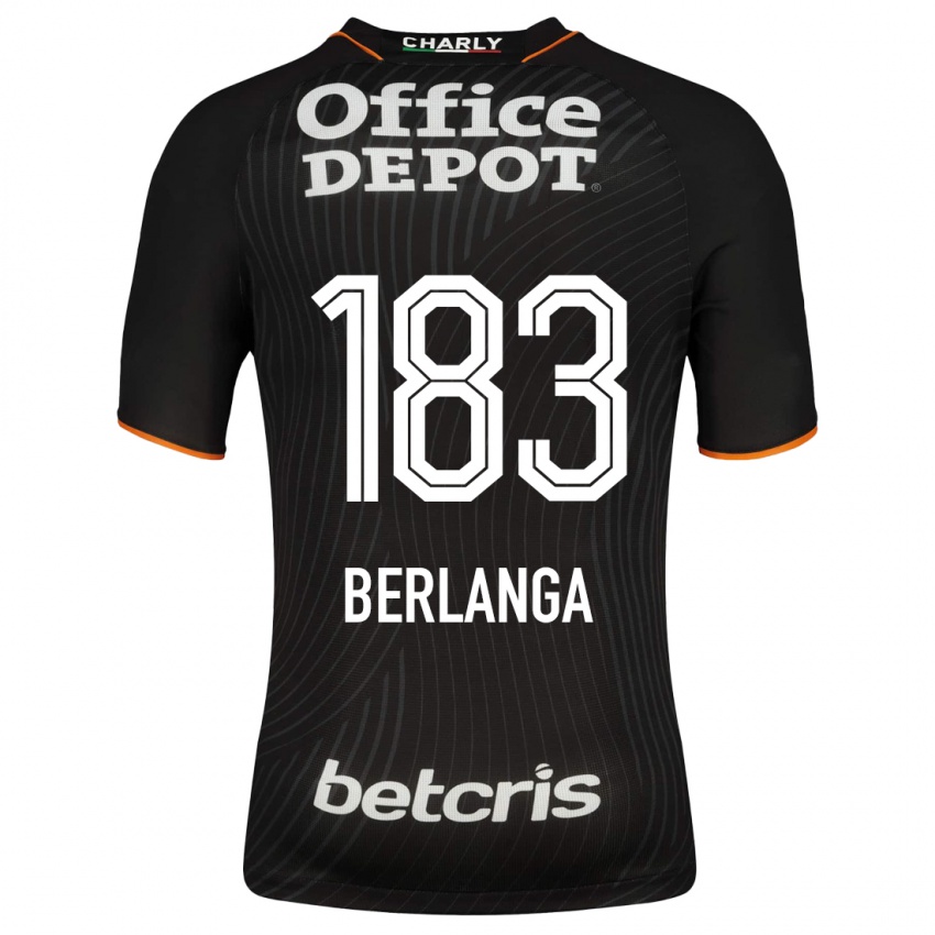 Herren Jorge Berlanga #183 Schwarz Auswärtstrikot Trikot 2023/24 T-Shirt Belgien
