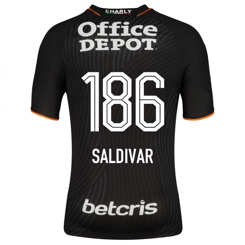 Herren José Saldívar #186 Schwarz Auswärtstrikot Trikot 2023/24 T-Shirt Belgien