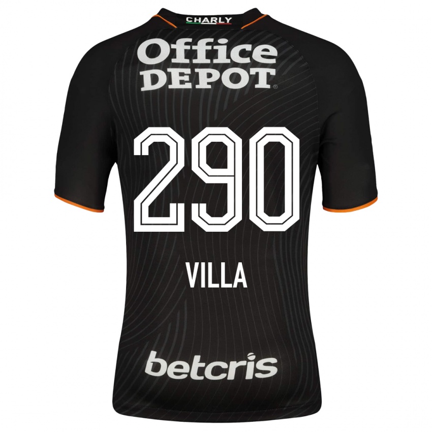 Herren Adrián Villa #290 Schwarz Auswärtstrikot Trikot 2023/24 T-Shirt Belgien