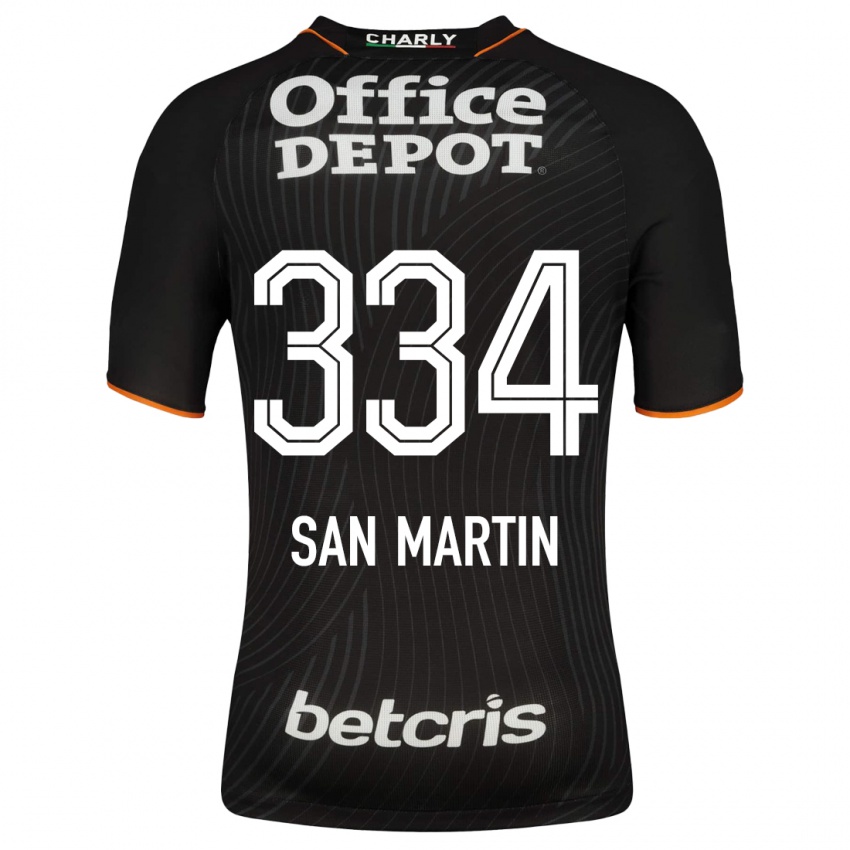 Herren Uziel San Martín #334 Schwarz Auswärtstrikot Trikot 2023/24 T-Shirt Belgien