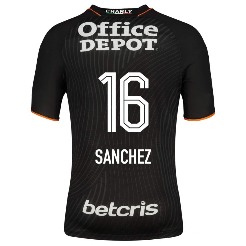 Herren Vanessa Sanchez #16 Schwarz Auswärtstrikot Trikot 2023/24 T-Shirt Belgien