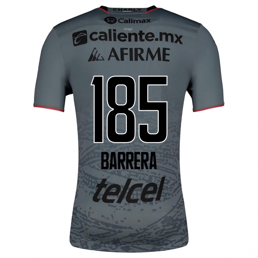 Heren Geonathan Barrera #185 Grijs Uitshirt Uittenue 2023/24 T-Shirt België