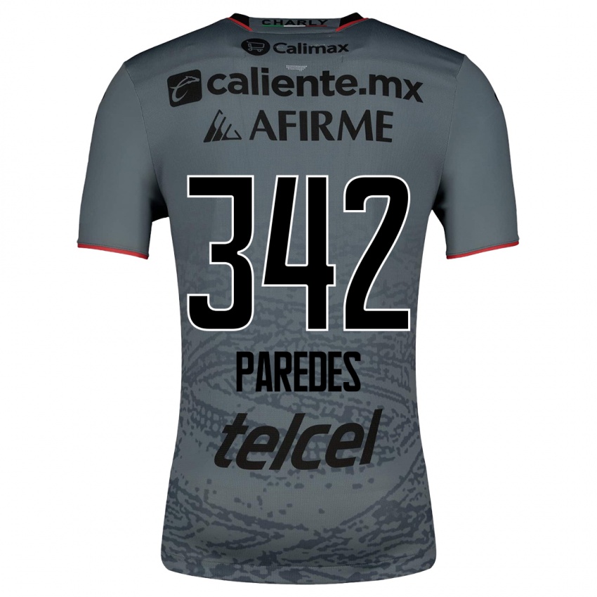 Heren Santiago Paredes #342 Grijs Uitshirt Uittenue 2023/24 T-Shirt België