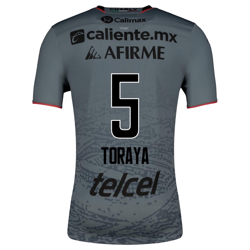 Heren Yadira Toraya #5 Grijs Uitshirt Uittenue 2023/24 T-Shirt België