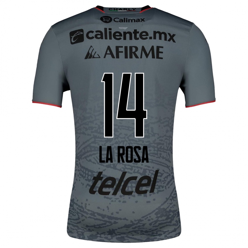 Heren Joselyn De La Rosa #14 Grijs Uitshirt Uittenue 2023/24 T-Shirt België