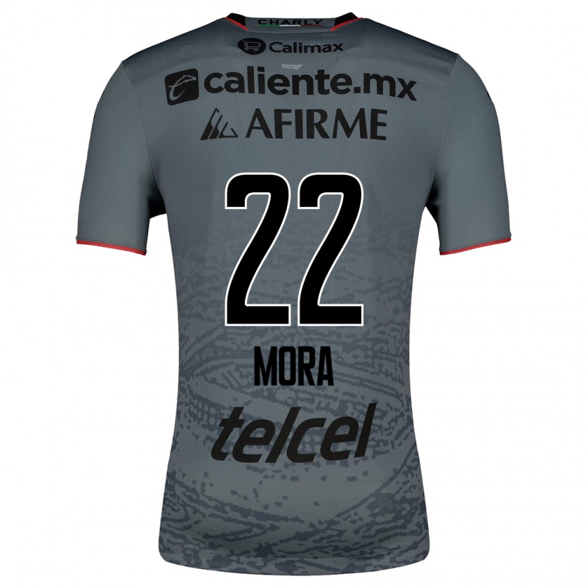 Herren Bianca Mora #22 Grau Auswärtstrikot Trikot 2023/24 T-Shirt Belgien
