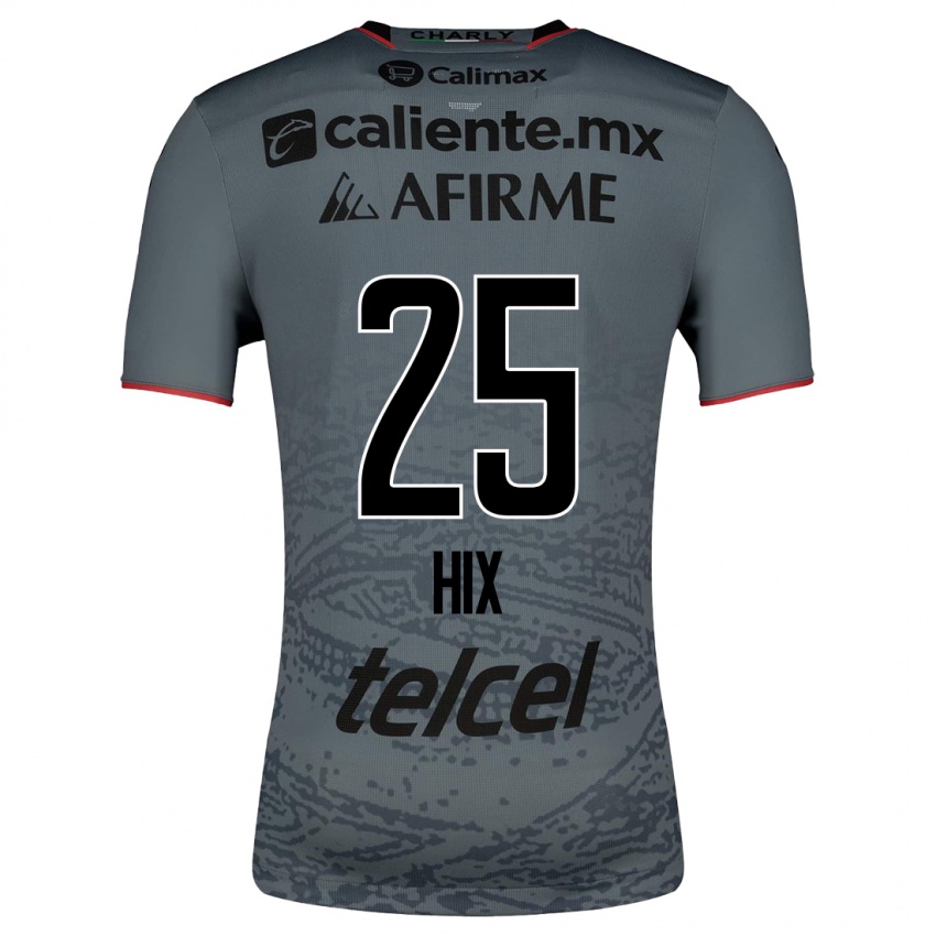 Herren Angelina Hix #25 Grau Auswärtstrikot Trikot 2023/24 T-Shirt Belgien