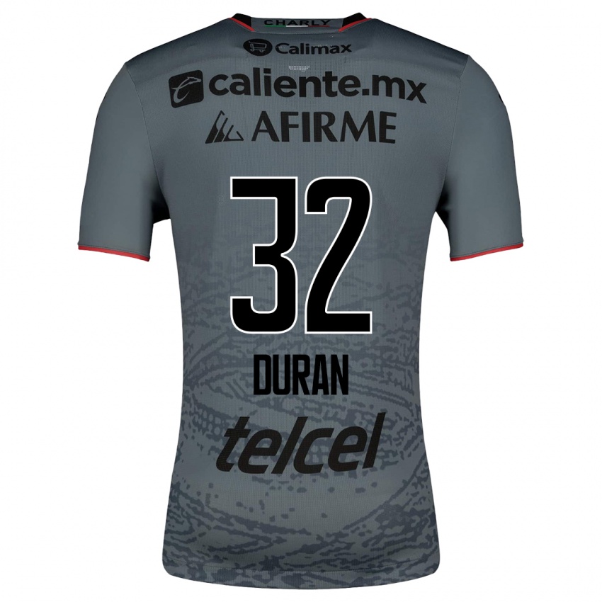 Heren Ailed Duran #32 Grijs Uitshirt Uittenue 2023/24 T-Shirt België