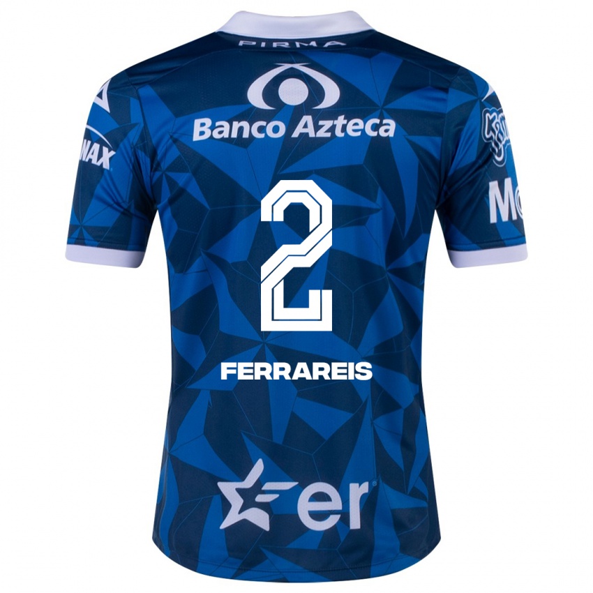 Herren Gustavo Ferrareis #2 Blau Auswärtstrikot Trikot 2023/24 T-Shirt Belgien