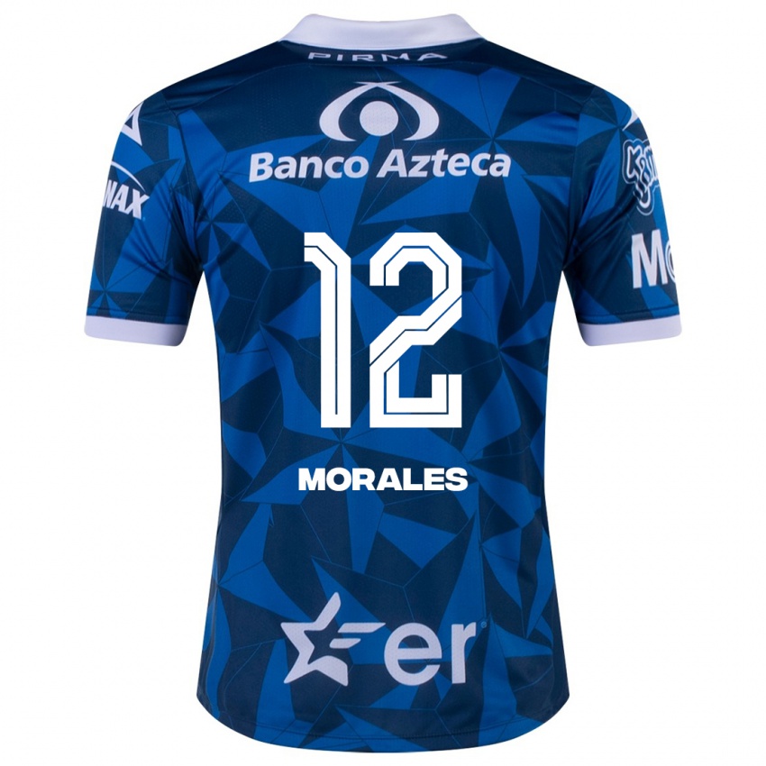 Herren Karla Morales #12 Blau Auswärtstrikot Trikot 2023/24 T-Shirt Belgien