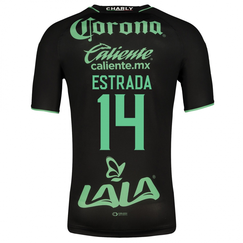 Herren Katia Estrada #14 Schwarz Auswärtstrikot Trikot 2023/24 T-Shirt Belgien