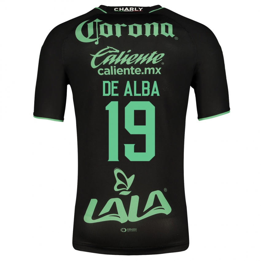 Herren Luisa De Alba #19 Schwarz Auswärtstrikot Trikot 2023/24 T-Shirt Belgien