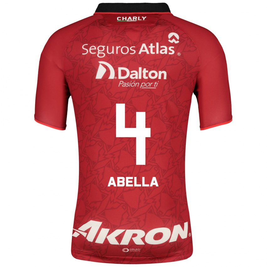 Herren José Abella #4 Rot Auswärtstrikot Trikot 2023/24 T-Shirt Belgien