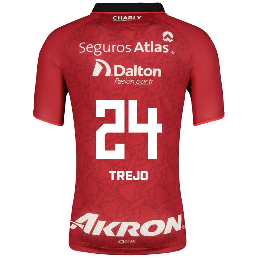 Herren Christopher Trejo #24 Rot Auswärtstrikot Trikot 2023/24 T-Shirt Belgien