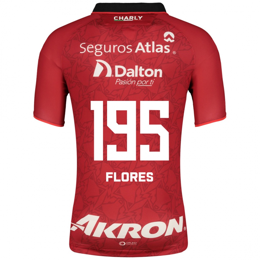 Herren Luis Flores #195 Rot Auswärtstrikot Trikot 2023/24 T-Shirt Belgien