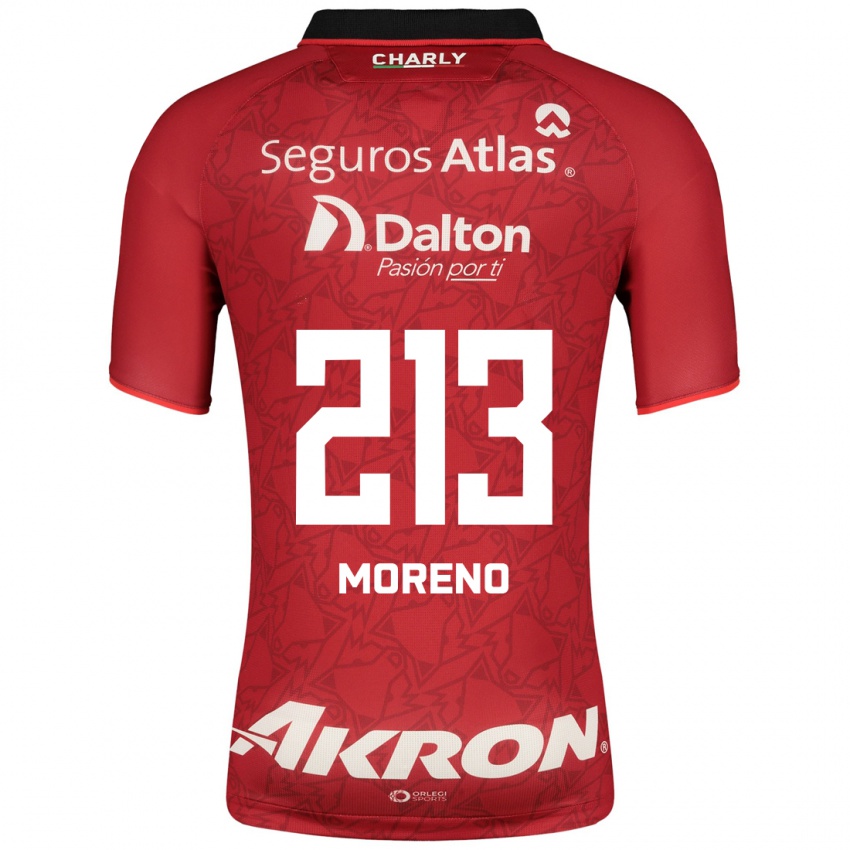 Herren Eduardo Moreno #213 Rot Auswärtstrikot Trikot 2023/24 T-Shirt Belgien