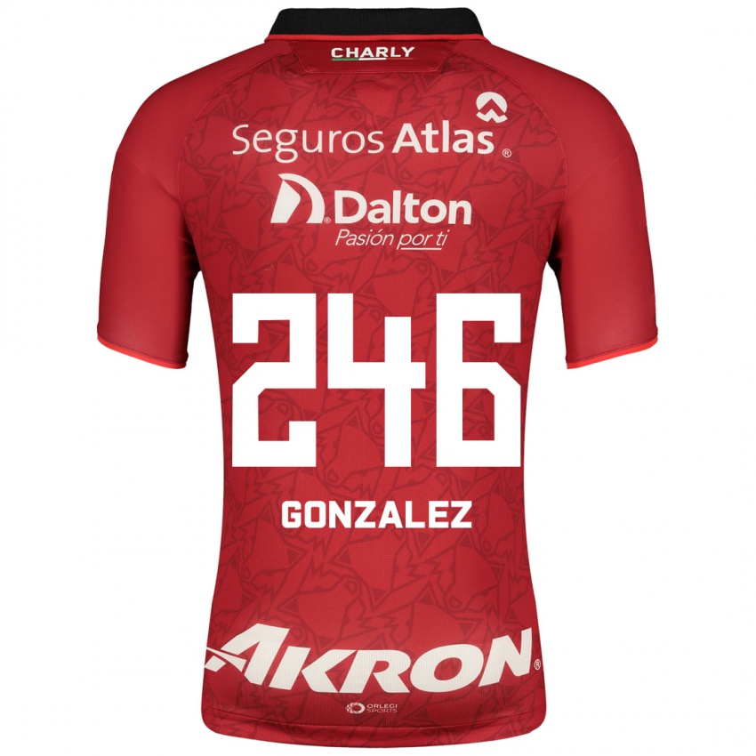 Herren Juan González #246 Rot Auswärtstrikot Trikot 2023/24 T-Shirt Belgien
