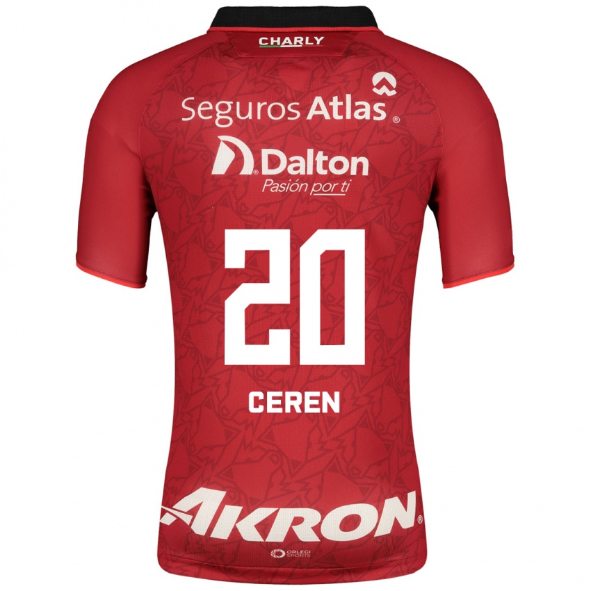Herren Brenda Cerén #20 Rot Auswärtstrikot Trikot 2023/24 T-Shirt Belgien