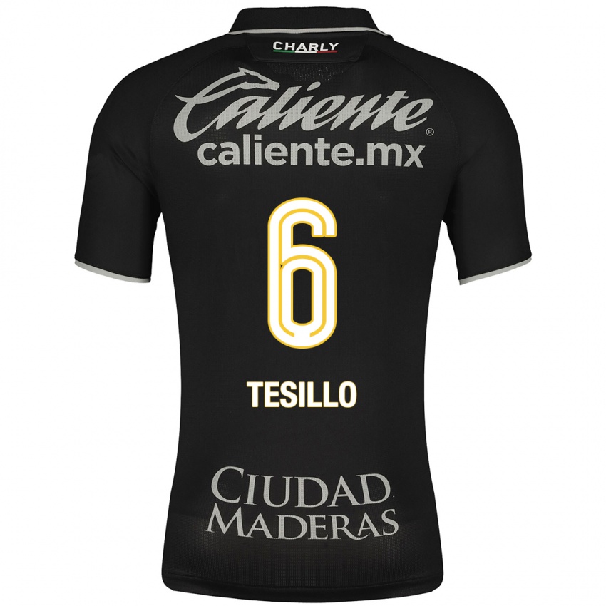 Heren William Tesillo #6 Zwart Uitshirt Uittenue 2023/24 T-Shirt België