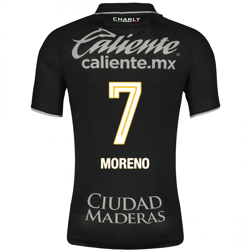 Herren Iván Moreno #7 Schwarz Auswärtstrikot Trikot 2023/24 T-Shirt Belgien
