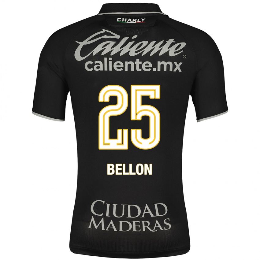 Herren Paul Bellón #25 Schwarz Auswärtstrikot Trikot 2023/24 T-Shirt Belgien