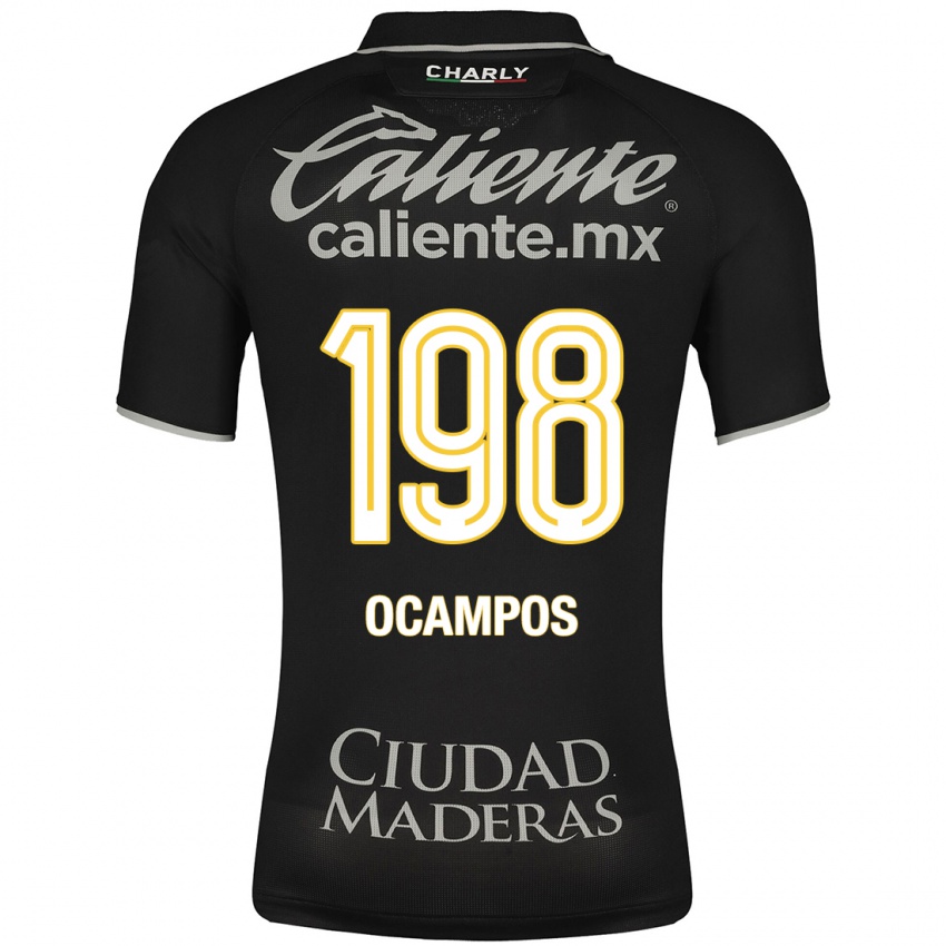Heren Omar Ocampos #198 Zwart Uitshirt Uittenue 2023/24 T-Shirt België