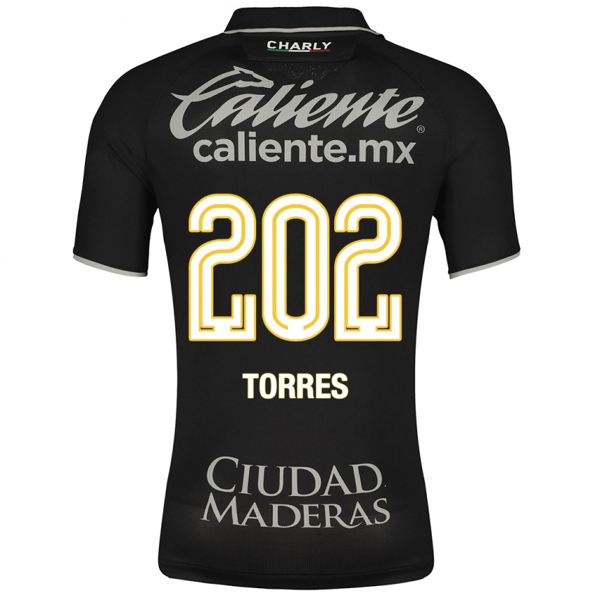 Heren Erick Torres #202 Zwart Uitshirt Uittenue 2023/24 T-Shirt België