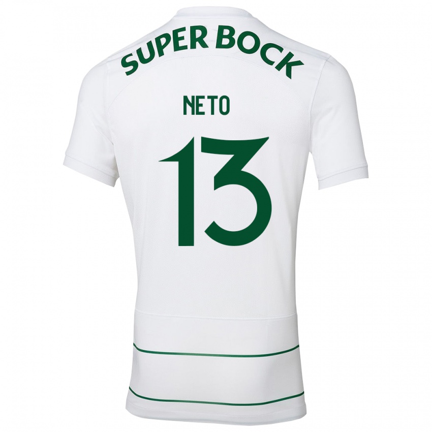 Herren Luis Neto #13 Weiß Auswärtstrikot Trikot 2023/24 T-Shirt Belgien