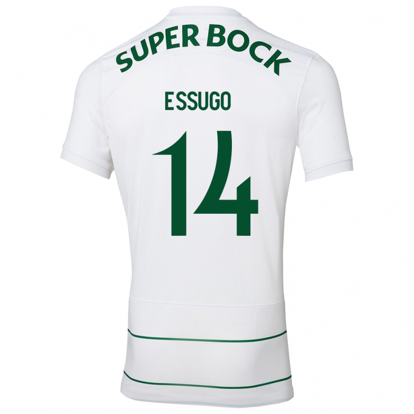 Herren Dario Essugo #14 Weiß Auswärtstrikot Trikot 2023/24 T-Shirt Belgien