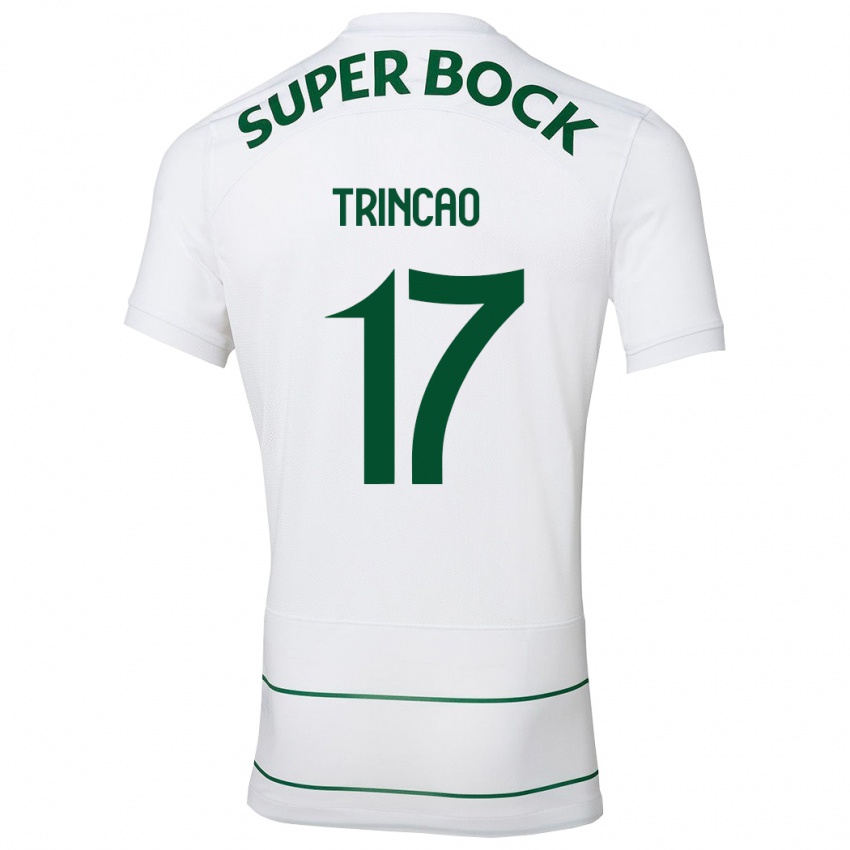 Herren Trincão #17 Weiß Auswärtstrikot Trikot 2023/24 T-Shirt Belgien