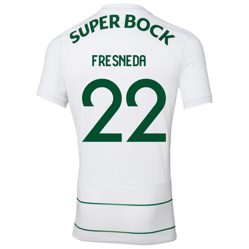 Herren Iván Fresneda #22 Weiß Auswärtstrikot Trikot 2023/24 T-Shirt Belgien